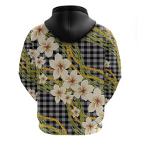 Ele'ele Hawai'i Palaka Plumeria Zip Hoodie Puakenikeni and Maile Lei LT9 - Polynesian Pride