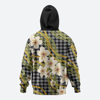 Ele'ele Hawai'i Palaka Plumeria Zip Hoodie Puakenikeni and Maile Lei LT9 - Polynesian Pride