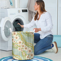 Liko Kukui Hawai'i Palaka Plumeria Laundry Basket Puakenikeni and Maile Lei LT9 - Polynesian Pride
