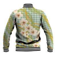Liko Kukui Hawai'i Palaka Plumeria Baseball Jacket Puakenikeni and Maile Lei LT9 - Polynesian Pride