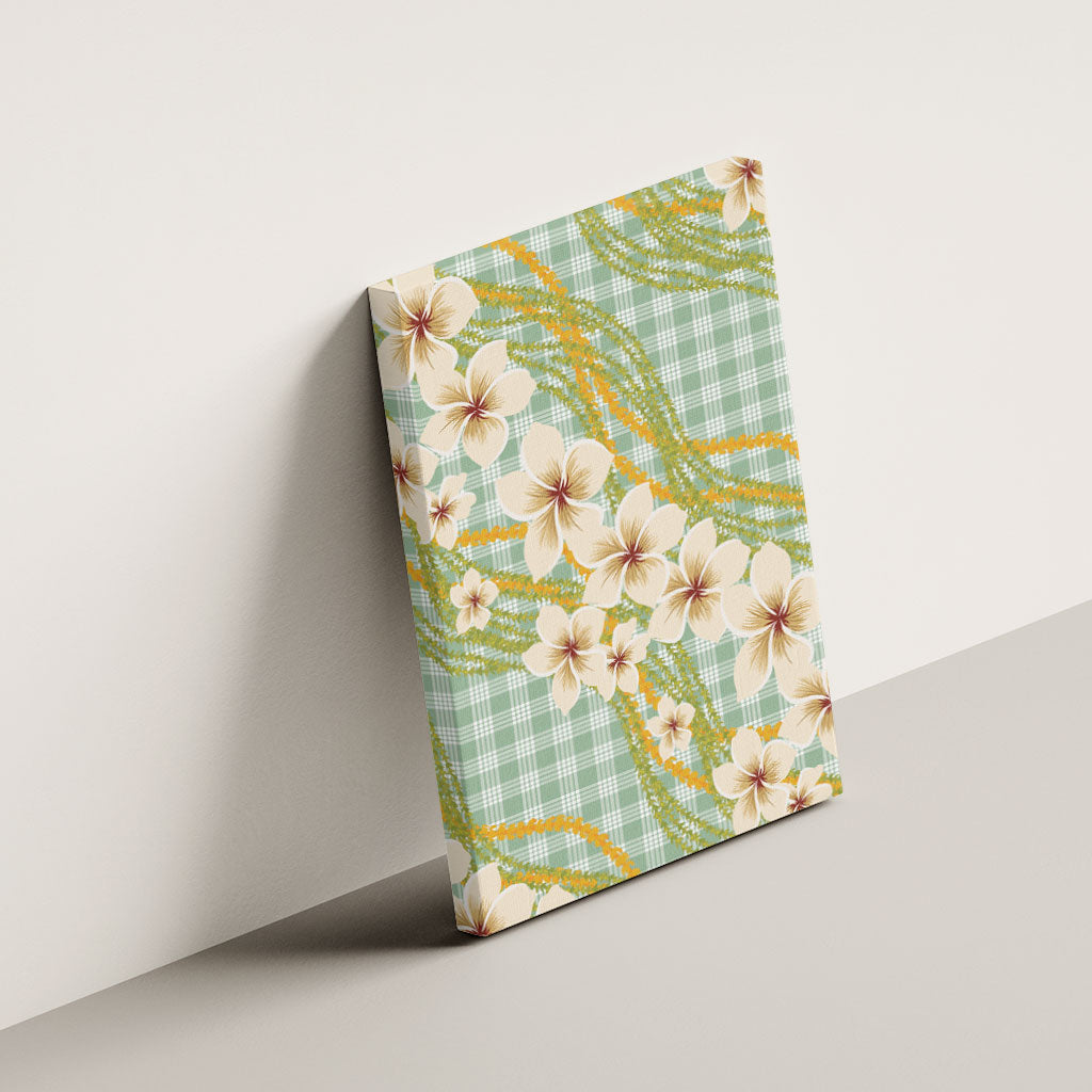 Liko Kukui Hawai'i Palaka Plumeria Canvas Wall Art Puakenikeni and Maile Lei LT9 - Polynesian Pride