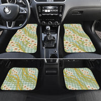 Liko Kukui Hawai'i Palaka Plumeria Car Mats Puakenikeni and Maile Lei LT9 Set 4pcs Sage Green - Polynesian Pride