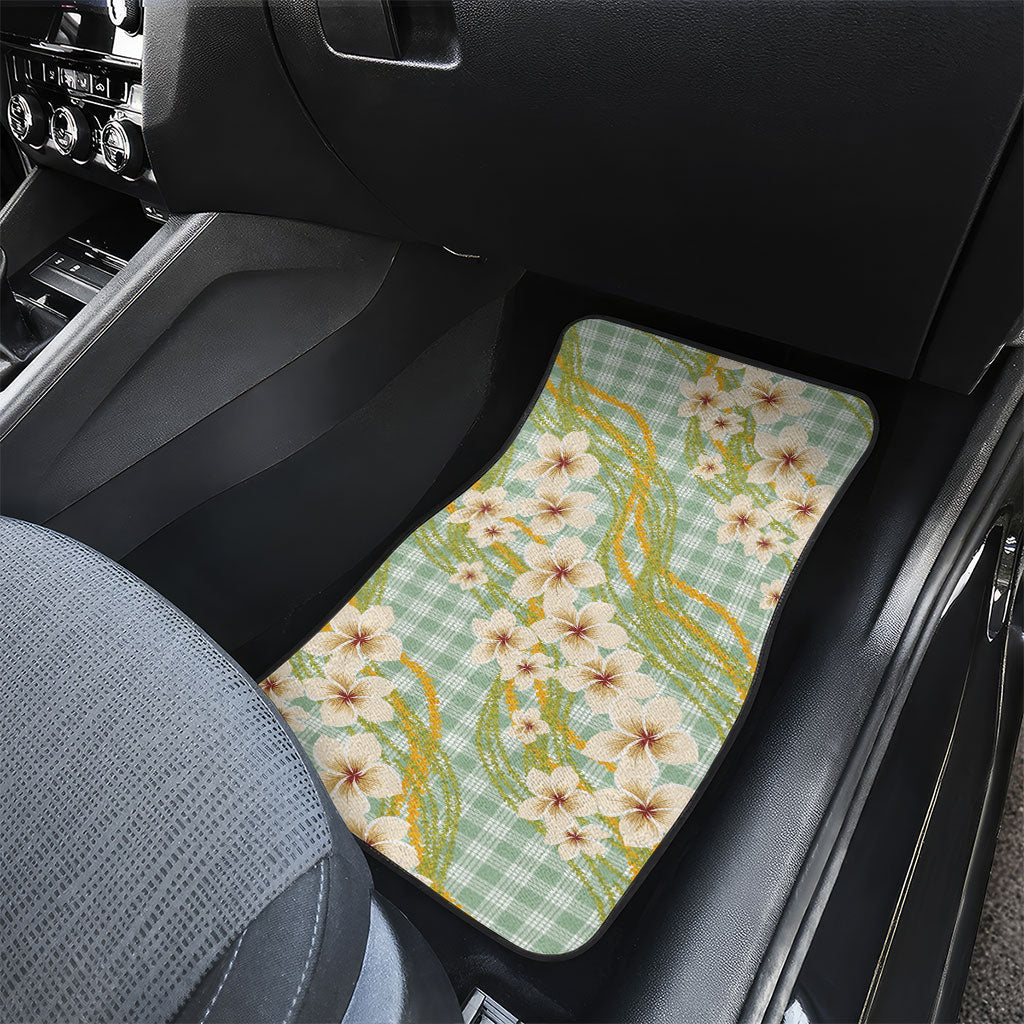 Liko Kukui Hawai'i Palaka Plumeria Car Mats Puakenikeni and Maile Lei LT9 - Polynesian Pride