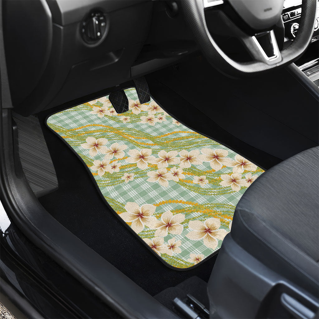 Liko Kukui Hawai'i Palaka Plumeria Car Mats Puakenikeni and Maile Lei LT9 - Polynesian Pride