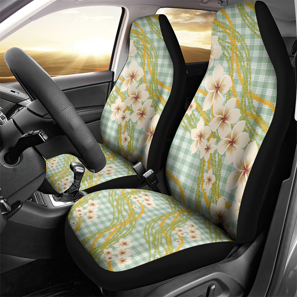Liko Kukui Hawai'i Palaka Plumeria Car Seat Cover Puakenikeni and Maile Lei LT9 - Polynesian Pride