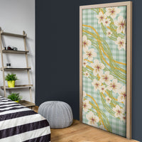 Liko Kukui Hawai'i Palaka Plumeria Door Cover Puakenikeni and Maile Lei LT9 - Polynesian Pride
