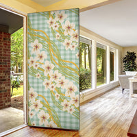 Liko Kukui Hawai'i Palaka Plumeria Door Cover Puakenikeni and Maile Lei LT9 - Polynesian Pride