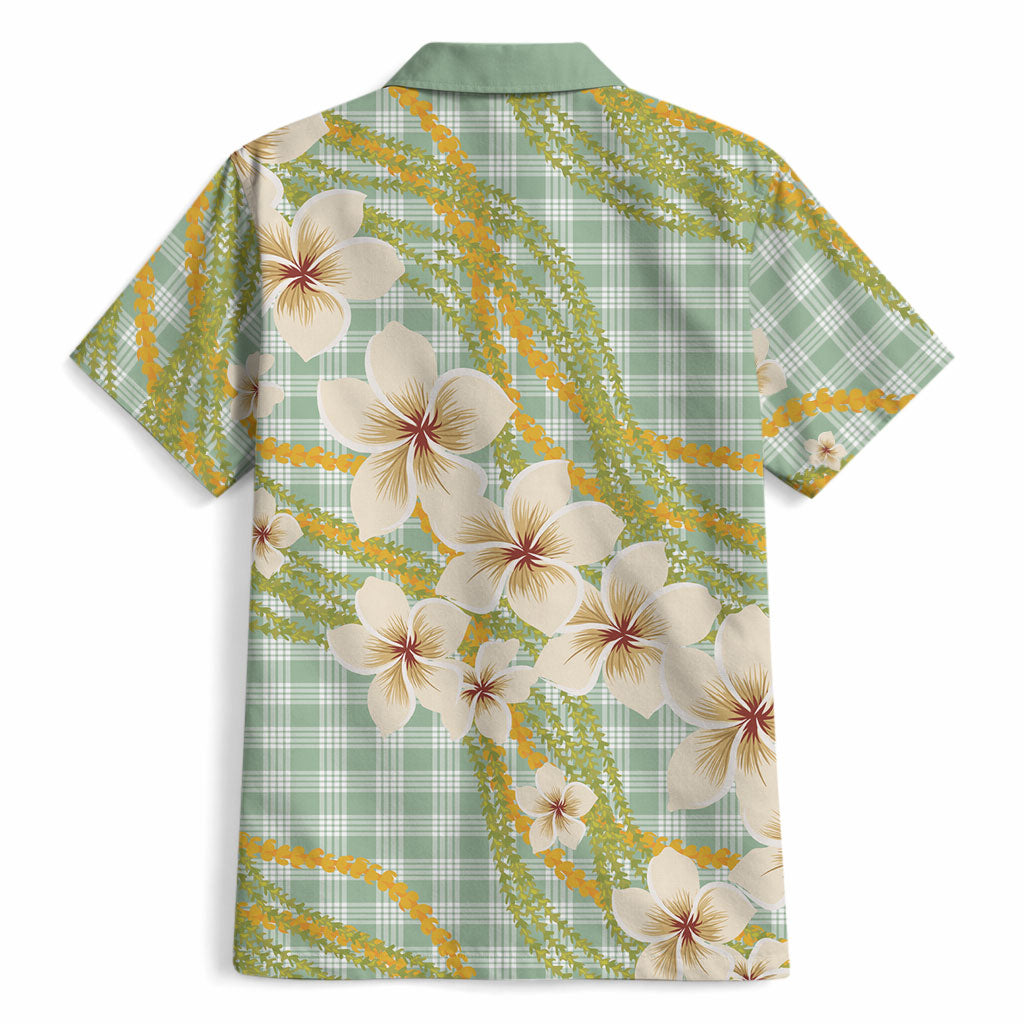Liko Kukui Hawai'i Palaka Plumeria Hawaiian Shirt Puakenikeni and Maile Lei LT9 - Polynesian Pride