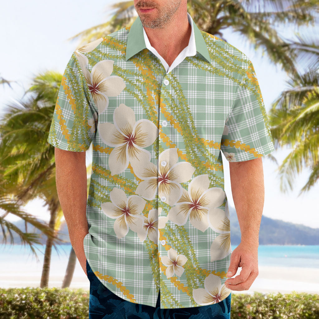 Liko Kukui Hawai'i Palaka Plumeria Hawaiian Shirt Puakenikeni and Maile Lei LT9 - Polynesian Pride