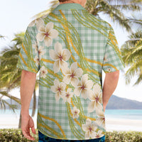 Liko Kukui Hawai'i Palaka Plumeria Hawaiian Shirt Puakenikeni and Maile Lei LT9 - Polynesian Pride