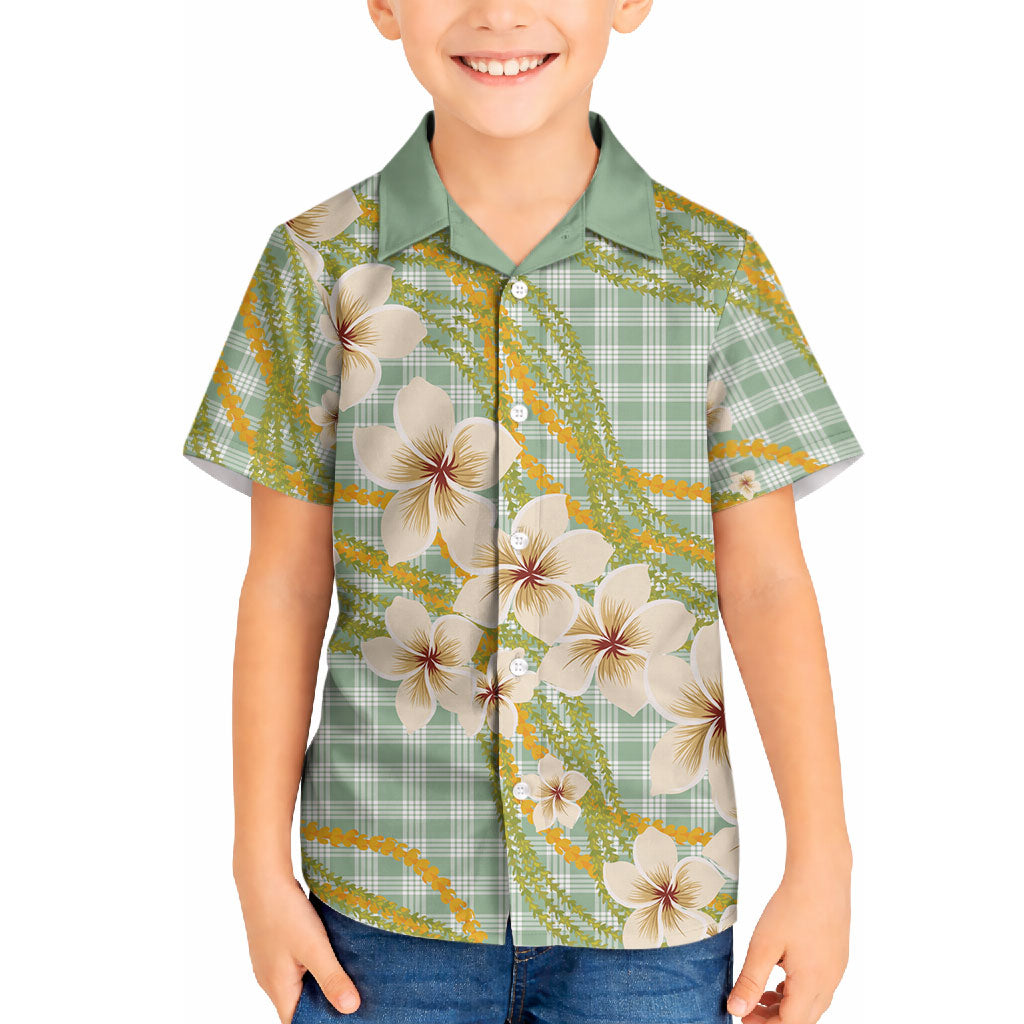 Liko Kukui Hawai'i Palaka Plumeria Hawaiian Shirt Puakenikeni and Maile Lei LT9 - Polynesian Pride