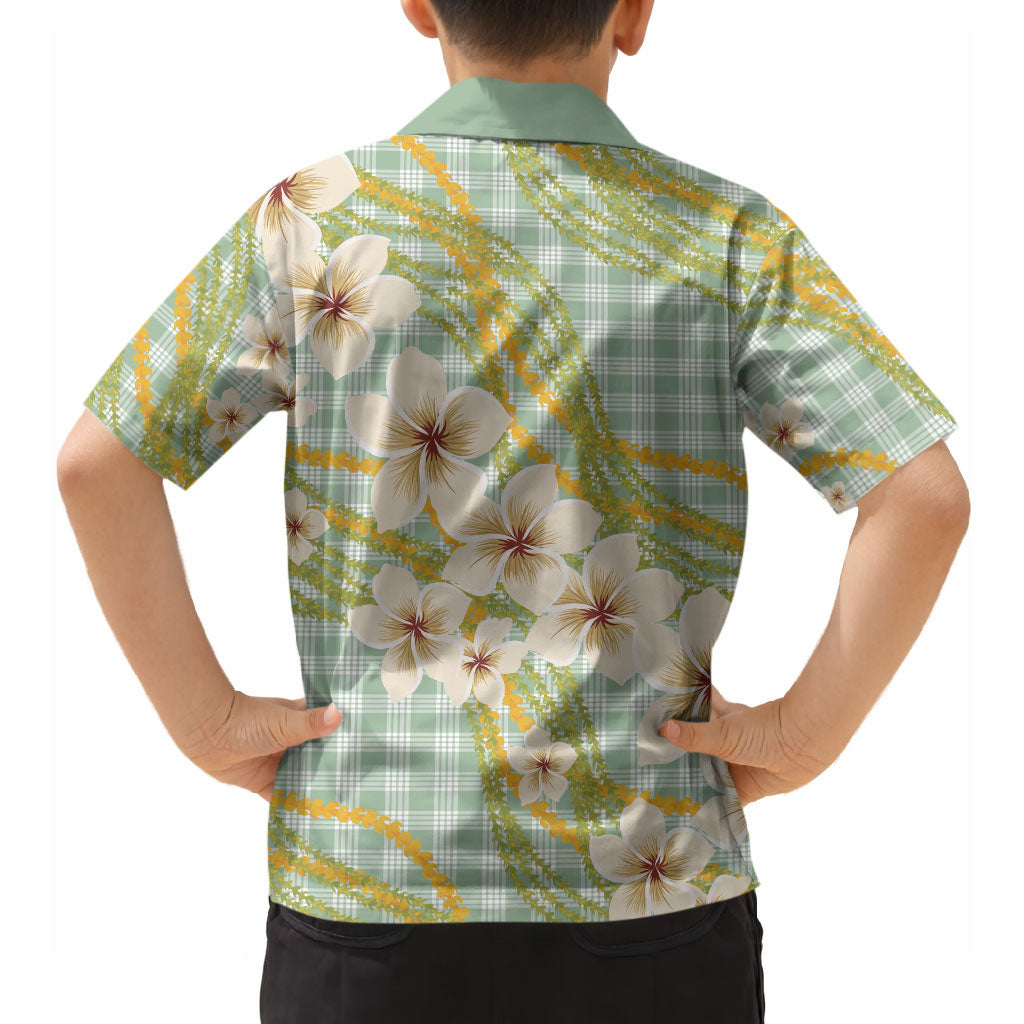 Liko Kukui Hawai'i Palaka Plumeria Hawaiian Shirt Puakenikeni and Maile Lei LT9 - Polynesian Pride