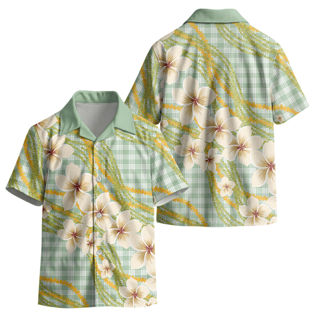 Liko Kukui Hawai'i Palaka Plumeria Kid Hawaiian Shirt Puakenikeni and Maile Lei LT9 - Polynesian Pride