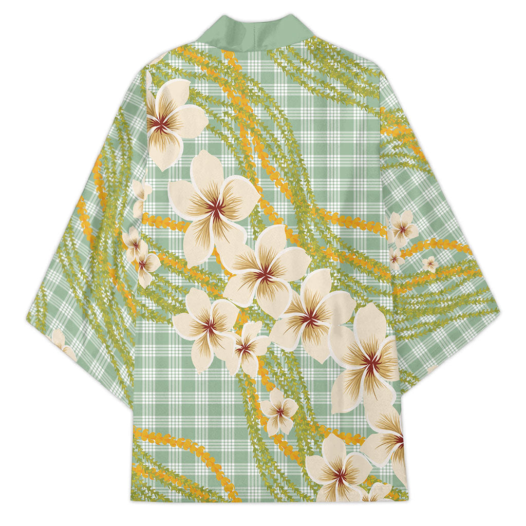 Liko Kukui Hawai'i Palaka Plumeria Kimono Puakenikeni and Maile Lei LT9 - Polynesian Pride