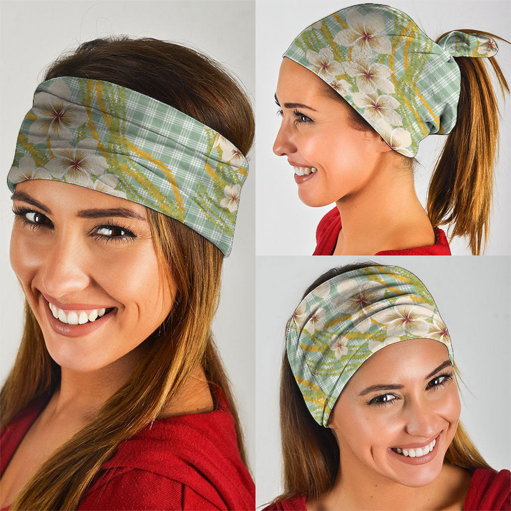 Liko Kukui Hawai'i Palaka Plumeria Neck Gaiter Puakenikeni and Maile Lei LT9 - Polynesian Pride