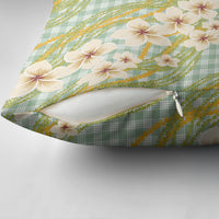 Liko Kukui Hawai'i Palaka Plumeria Pillow Cover Puakenikeni and Maile Lei LT9 - Polynesian Pride