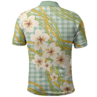 Liko Kukui Hawai'i Palaka Plumeria Polo Shirt Puakenikeni and Maile Lei LT9 - Polynesian Pride