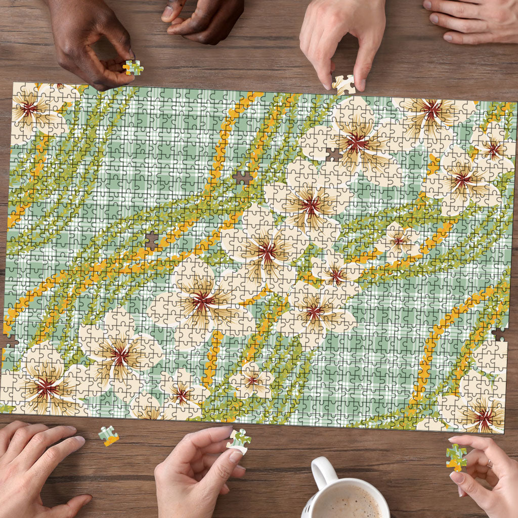 Liko Kukui Hawai'i Palaka Plumeria Puzzle Puakenikeni and Maile Lei LT9 - Polynesian Pride