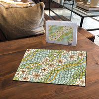 Liko Kukui Hawai'i Palaka Plumeria Puzzle Puakenikeni and Maile Lei LT9 - Polynesian Pride