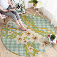 Liko Kukui Hawai'i Palaka Plumeria Round Carpet Puakenikeni and Maile Lei LT9 - Polynesian Pride