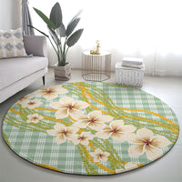 Liko Kukui Hawai'i Palaka Plumeria Round Carpet Puakenikeni and Maile Lei LT9 - Polynesian Pride