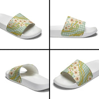 Liko Kukui Hawai'i Palaka Plumeria Slide Sandals Puakenikeni and Maile Lei LT9 - Polynesian Pride