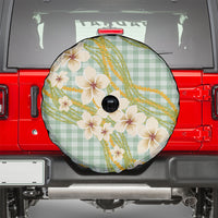 Liko Kukui Hawai'i Palaka Plumeria Spare Tire Cover Puakenikeni and Maile Lei LT9 - Polynesian Pride