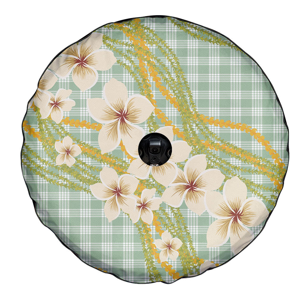 Liko Kukui Hawai'i Palaka Plumeria Spare Tire Cover Puakenikeni and Maile Lei LT9 - Polynesian Pride