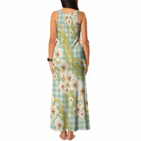 Liko Kukui Hawai'i Palaka Plumeria Tank Maxi Dress Puakenikeni and Maile Lei LT9 - Polynesian Pride