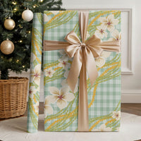 Liko Kukui Hawai'i Palaka Plumeria Wrapping Paper Puakenikeni and Maile Lei LT9 - Polynesian Pride