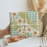 Liko Kukui Hawai'i Palaka Plumeria Wrapping Paper Puakenikeni and Maile Lei LT9 - Polynesian Pride