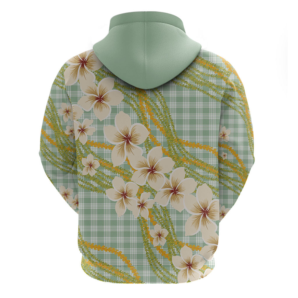 Liko Kukui Hawai'i Palaka Plumeria Zip Hoodie Puakenikeni and Maile Lei LT9 - Polynesian Pride