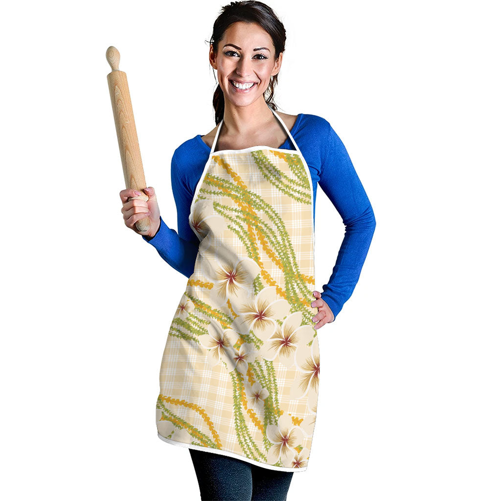 Melemele Ahiahia Hawai'i Palaka Plumeria Apron Puakenikeni and Maile Lei LT9 - Polynesian Pride