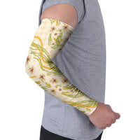 Melemele Ahiahia Hawai'i Palaka Plumeria Arm Sleeves Puakenikeni and Maile Lei LT9 - Polynesian Pride