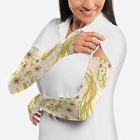 Melemele Ahiahia Hawai'i Palaka Plumeria Arm Sleeves Puakenikeni and Maile Lei LT9 - Polynesian Pride