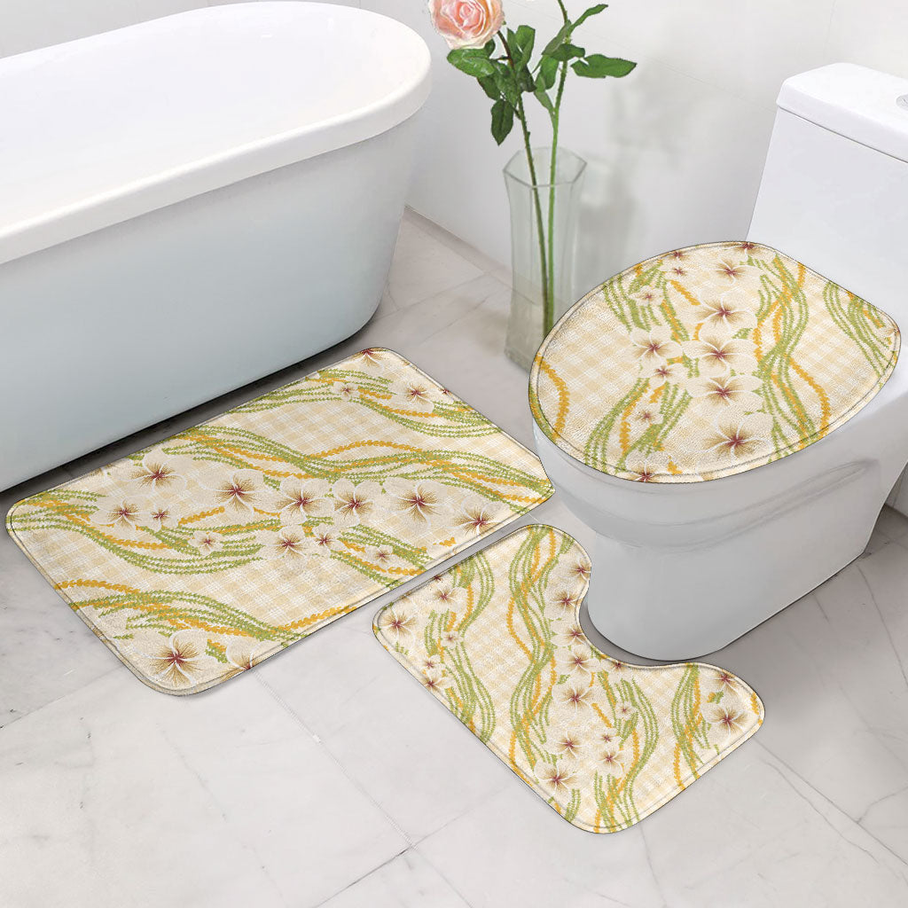 Melemele Ahiahia Hawai'i Palaka Plumeria Bathroom Set Puakenikeni and Maile Lei LT9 - Polynesian Pride