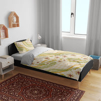 Melemele Ahiahia Hawai'i Palaka Plumeria Bedding Set Puakenikeni and Maile Lei LT9 - Polynesian Pride