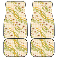 Melemele Ahiahia Hawai'i Palaka Plumeria Car Mats Puakenikeni and Maile Lei LT9 - Polynesian Pride