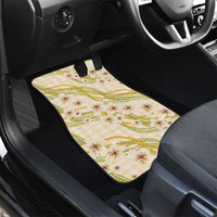 Melemele Ahiahia Hawai'i Palaka Plumeria Car Mats Puakenikeni and Maile Lei LT9 - Polynesian Pride