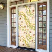Melemele Ahiahia Hawai'i Palaka Plumeria Door Cover Puakenikeni and Maile Lei LT9 - Polynesian Pride