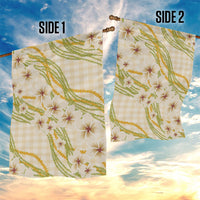 Melemele Ahiahia Hawai'i Palaka Plumeria Garden Flag Puakenikeni and Maile Lei LT9 - Polynesian Pride