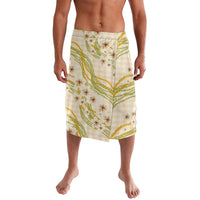 Melemele Ahiahia Hawai'i Palaka Plumeria Lavalava Puakenikeni and Maile Lei LT9 Pastel Yellow - Polynesian Pride