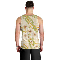 Melemele Ahiahia Hawai'i Palaka Plumeria Men Tank Top Puakenikeni and Maile Lei LT9 - Polynesian Pride
