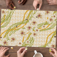 Melemele Ahiahia Hawai'i Palaka Plumeria Puzzle Puakenikeni and Maile Lei LT9 - Polynesian Pride