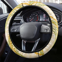 Melemele Ahiahia Hawai'i Palaka Plumeria Steering Wheel Cover Puakenikeni and Maile Lei LT9 - Polynesian Pride