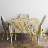 Melemele Ahiahia Hawai'i Palaka Plumeria Tablecloth Puakenikeni and Maile Lei LT9 - Polynesian Pride