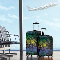 Floral Polynesian Hibiscus Tattoo Luggage Cover Green Gradient Style LT9 - Polynesian Pride