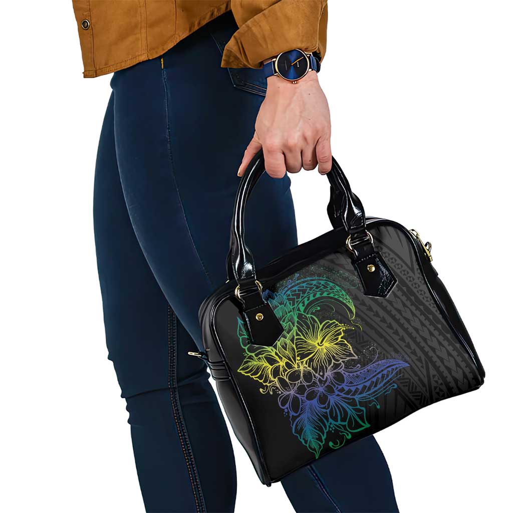 Floral Polynesian Hibiscus Tattoo Shoulder Handbag Green Gradient Style LT9 - Polynesian Pride