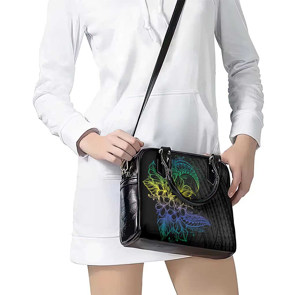 Floral Polynesian Hibiscus Tattoo Shoulder Handbag Green Gradient Style LT9 - Polynesian Pride