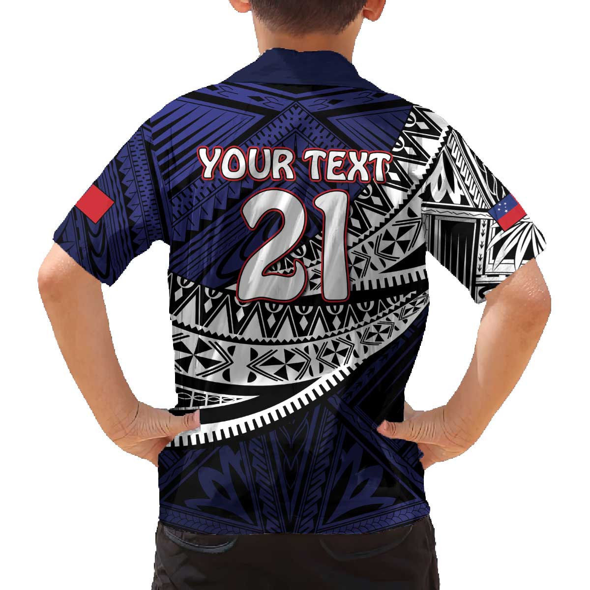 Custom Samoa Rugby Pacific Family Matching Off The Shoulder Long Sleeve Dress and Hawaiian Shirt Samoan Warrior Tribal Pattern LT9 - Polynesian Pride